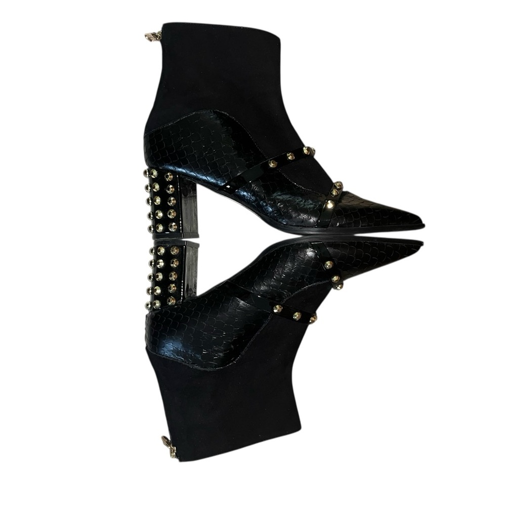 VINCI The Valentina Leather Block Heel Boot Size 38 (US Size 7.5-8) Like New - Picture 7 of 10